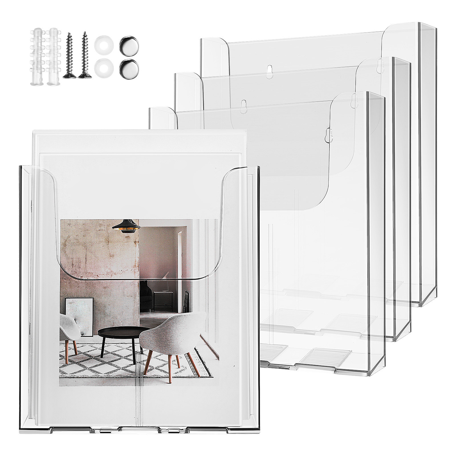 4Pcs Acrylic Wall Mounted Docu - Document Holder Stand recension och pris