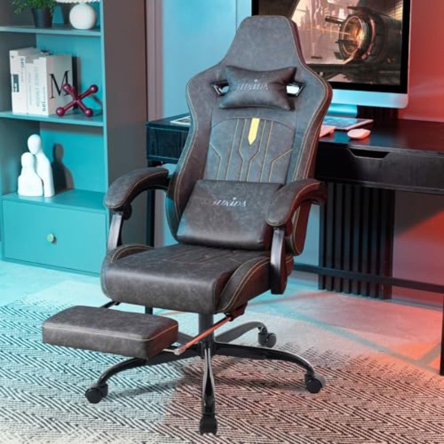 Gaming chair with footrest for - Ergonomic Office Chair recension och pris