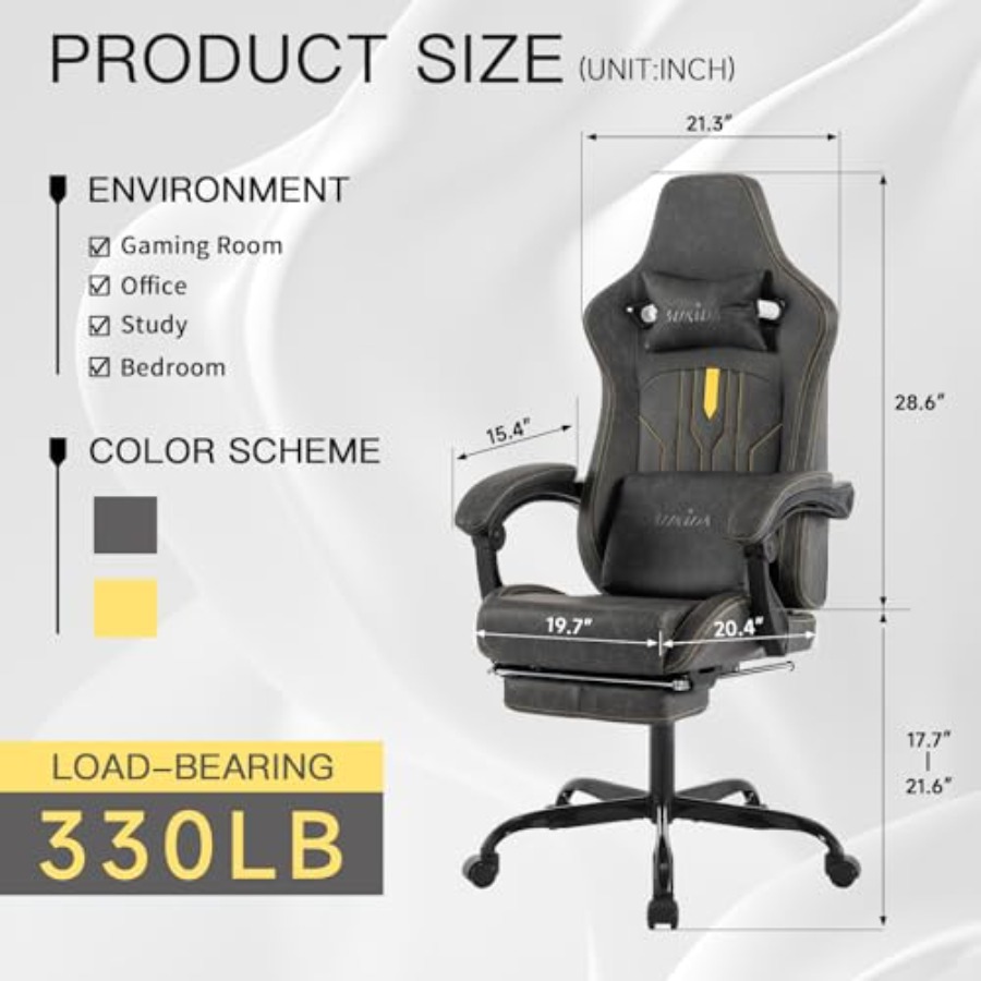 Gaming chair with footrest for - Ergonomic Office Chair recension och pris