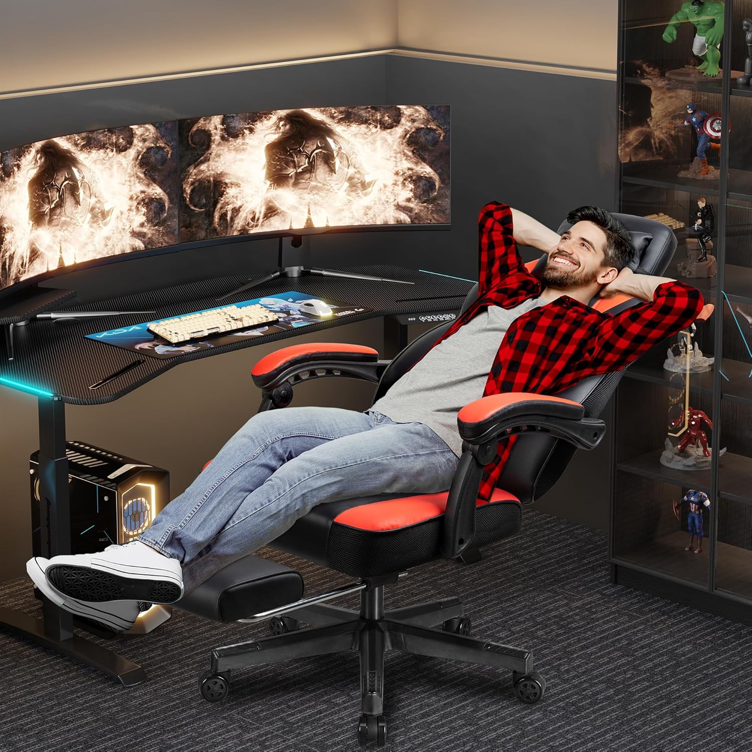 Gaming Chair with Footrest, Ma - Ergonomic Office Chair recension och pris