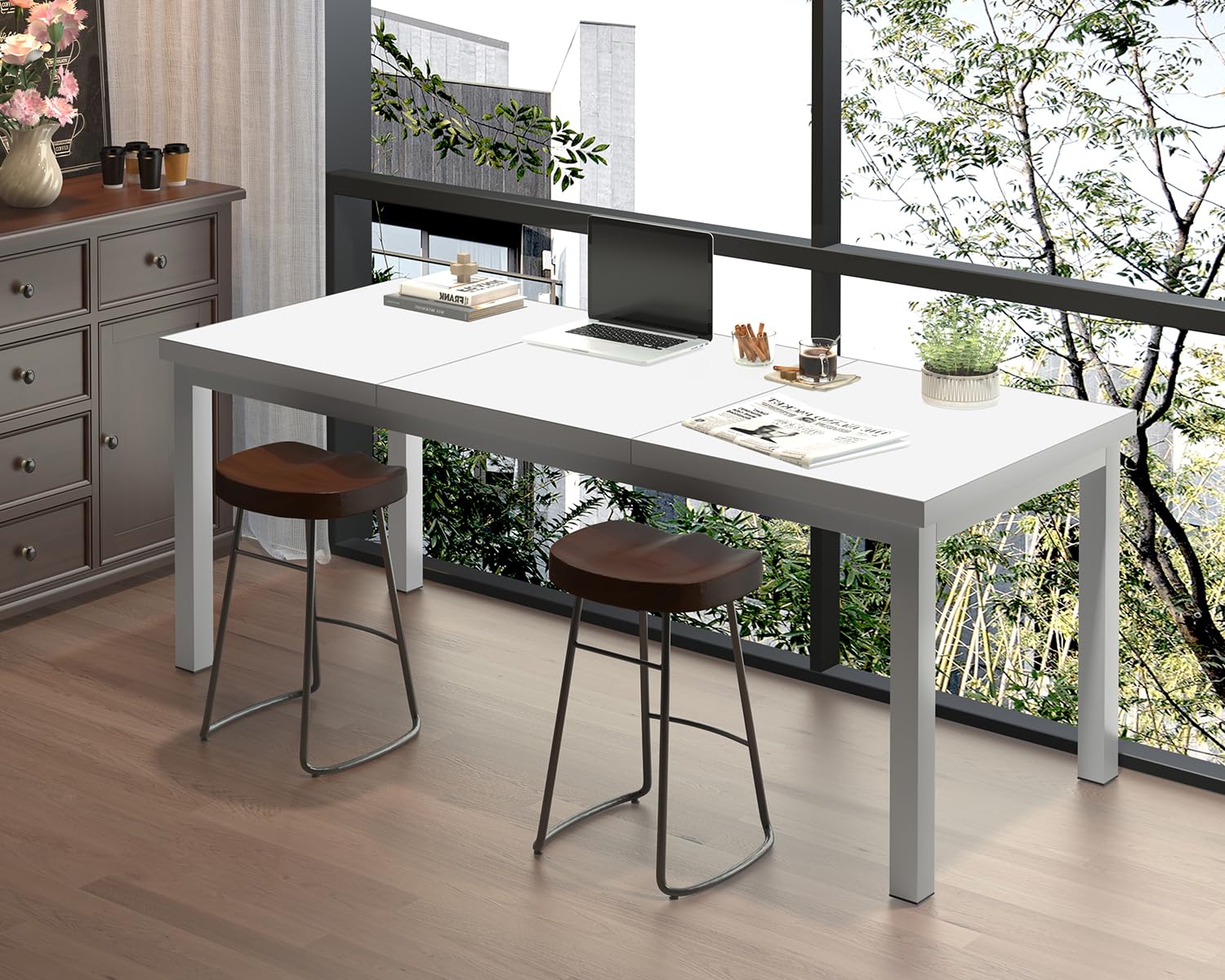 63 Inch Computer Desk With Adj - Home Office Work Table recension och pris