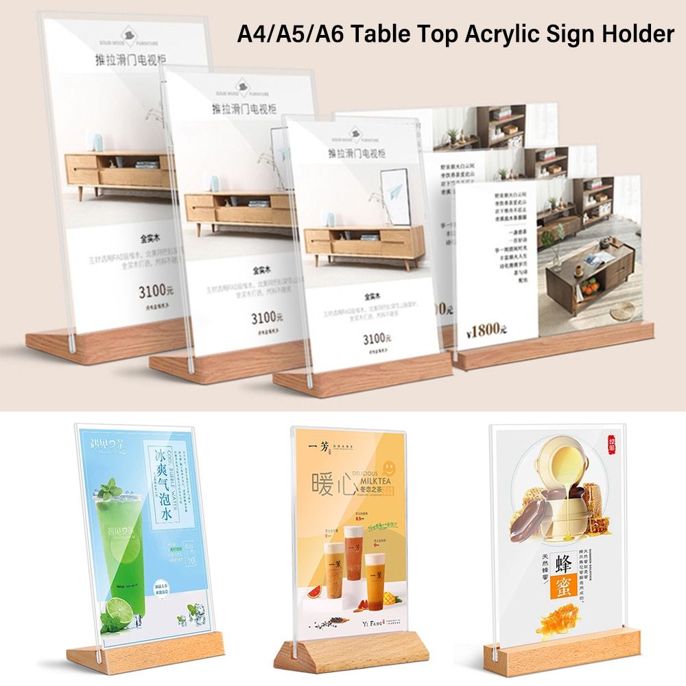 Durable Acrylic Table Top Sign - Document Holder Stand recension och pris